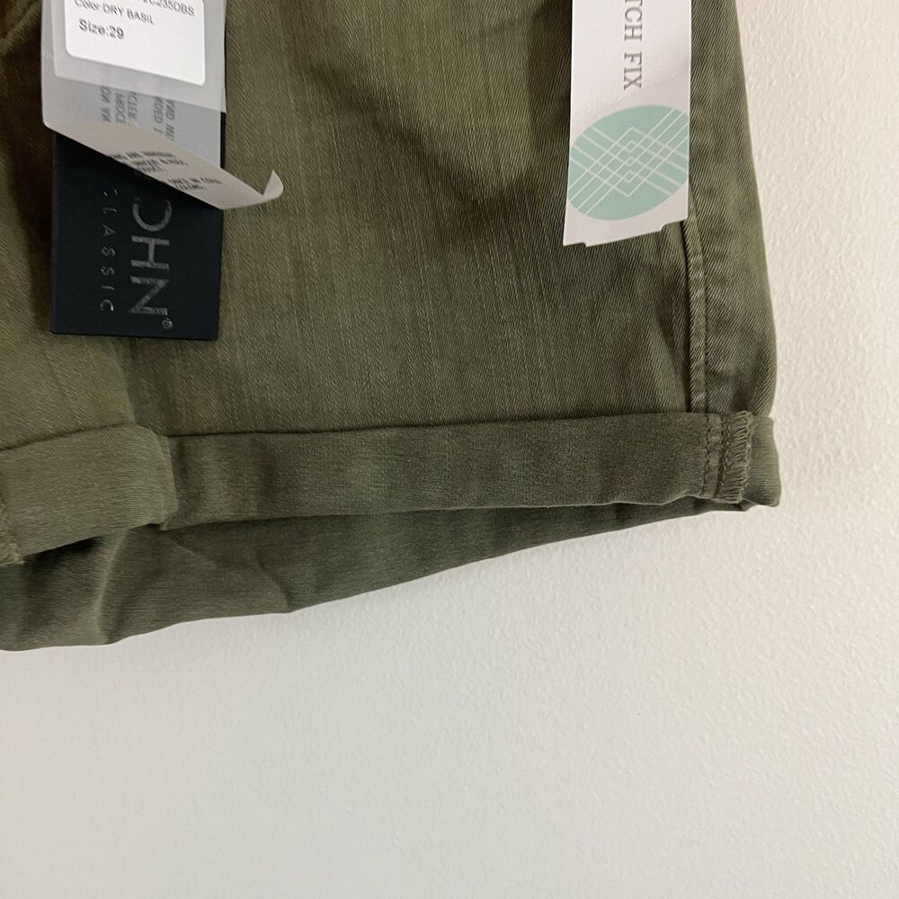 Dear John Denim Shorts Women’s 29 Dry Basil Green Stitch Fix NWT Cuffed Twill - Picture 3 of 11